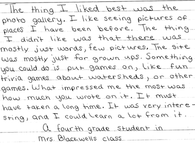 letter from student
